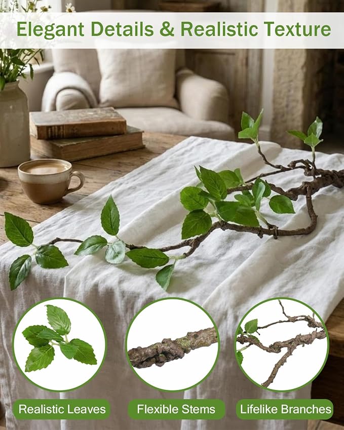 Vase with Greenery, Bathroom Office Farmhouse Kitchen Counter Coffee Table - Image 4