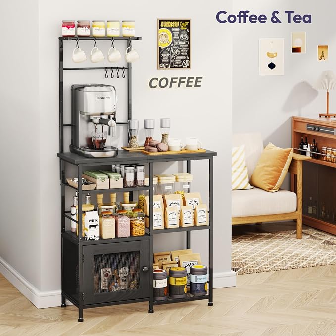 SWTYMIKI Bakers Rack with Storage - Image 5