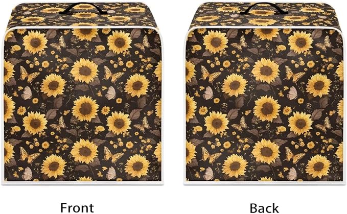 Sunflower Butterfly Coffee Maker Cover Dust Protection Coffee Machine Cover - Image 2