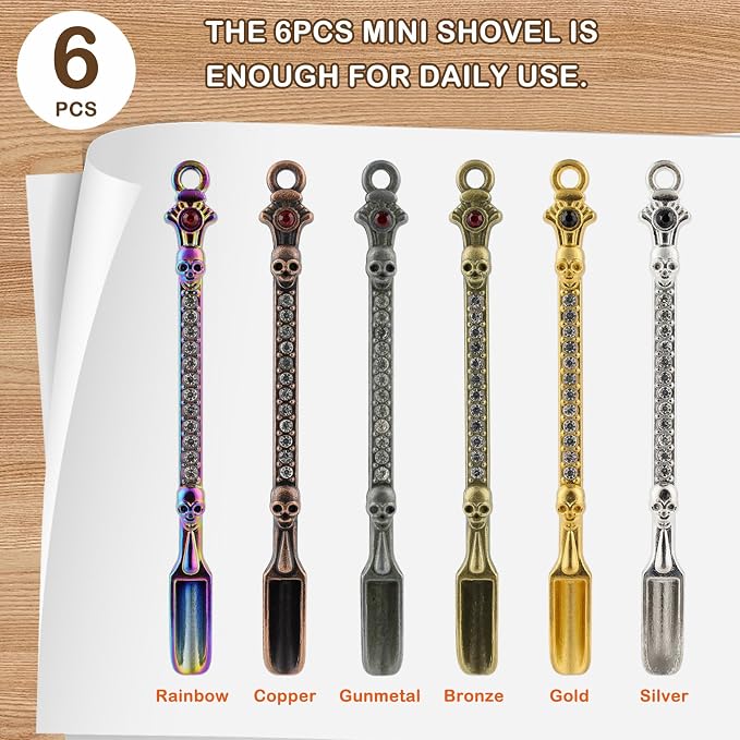 6-Pack Mini Spoons Metal Tiny Shovels 3-Inch Small Medicine Spoon - Image 6