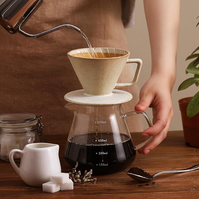 DOWAN Pour Over Coffee Maker, Non-Electric Pour Over Coffee Dripper, Manual - Image 6