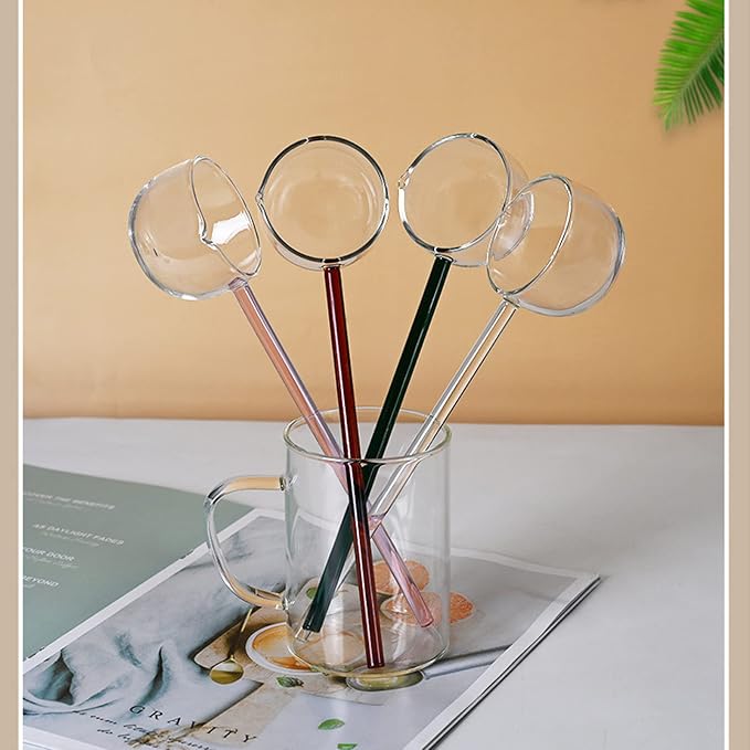 Clear Glass Stirring Spoons Transparent Crystal Teaspoons Milk Cocktail Cold - Image 9