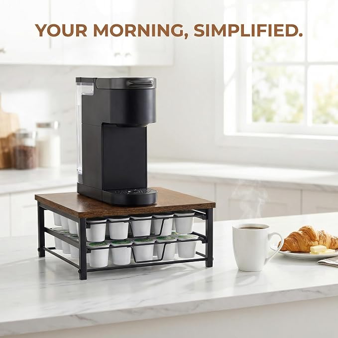 2 Tier Coffee Pod Drawer, 60 Capacity Coffee Capsule Storage Organizer Holder - Image 2