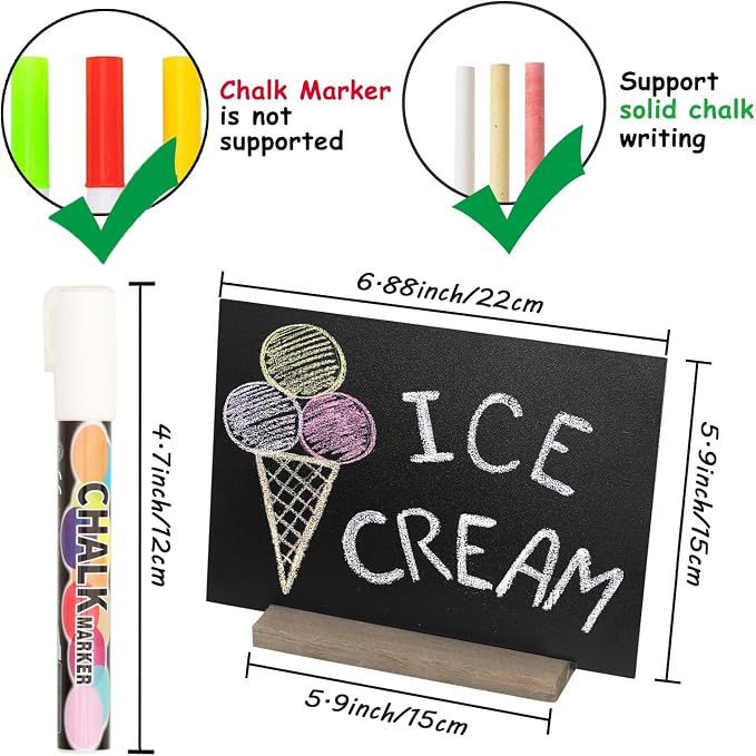 6 Pack Mini Chalkboard Signs - Image 2