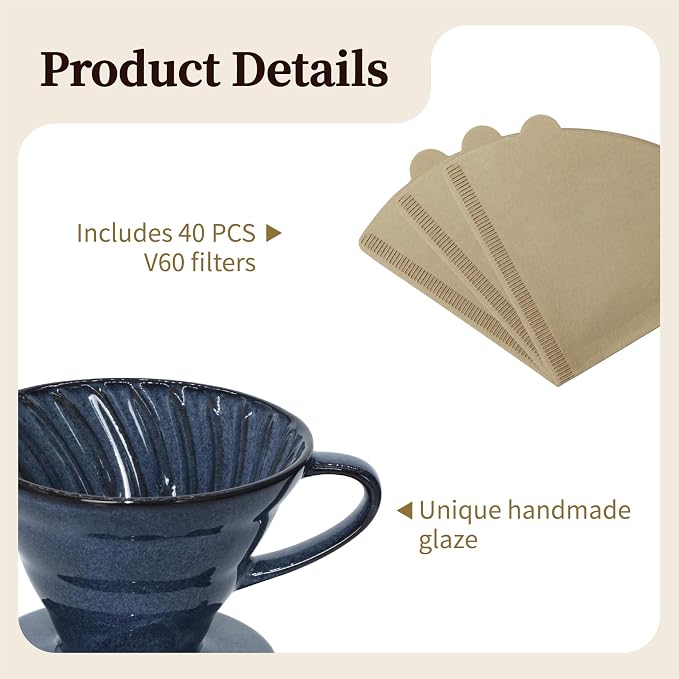 Vintage Ceramic Pour Over Coffee Maker - Image 5