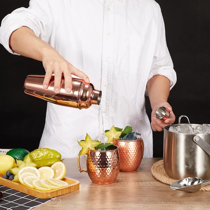 Moscow Mule Mugs Set of 3-Hammered Moscow Mule Mugs Drinking Cup - Image 4