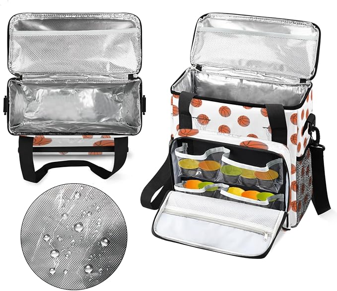 Basketball Coffee Maker Travel Bag, Basketball Large Carrying Storage Case - Image 3