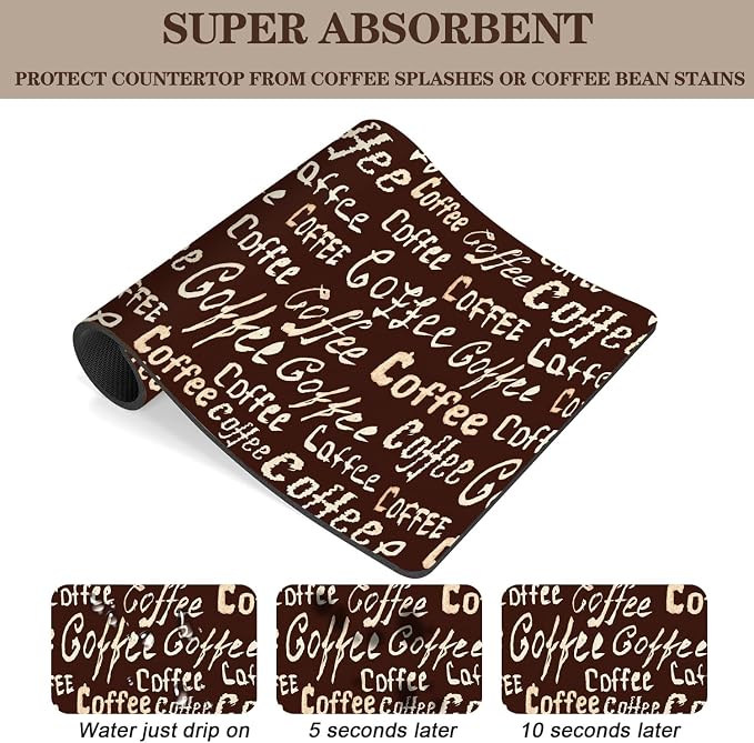 Coffee Mat: Kitchen Mat Dish Drying Mat - Image 4