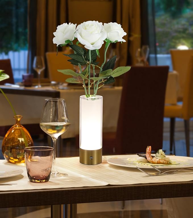 AIHYING Flower Night Light, Touch Vase Lamp, Rechargeable Cordless Table Lamp - Image 8