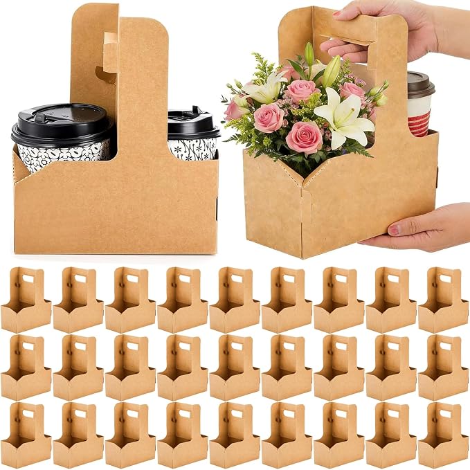 50 Pack 2 Cup Drink Carrier by LAIAMER