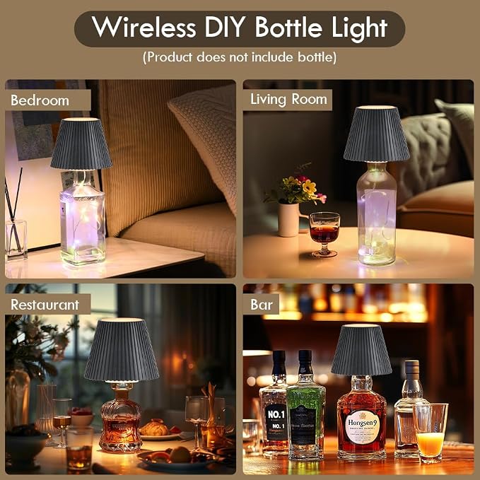 WILIT Wireless Bottle Lamp for Liquor Bottles, 3-Level Brightness LED Night - Image 4