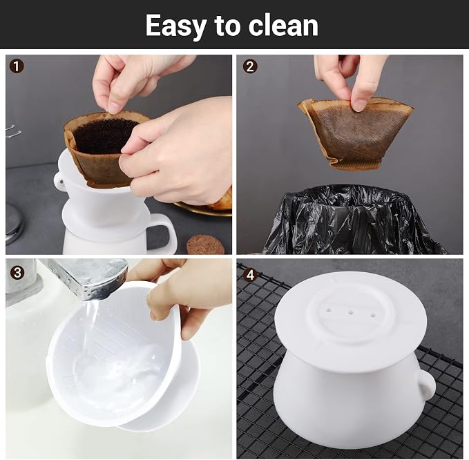 Segarty Camping Pour Over Coffee Maker, Cone Filter Drip Holder, Slow Brewer - Image 6