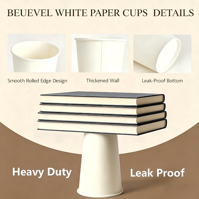 12 oz Disposable Paper Cups 300 Pack - Image 4