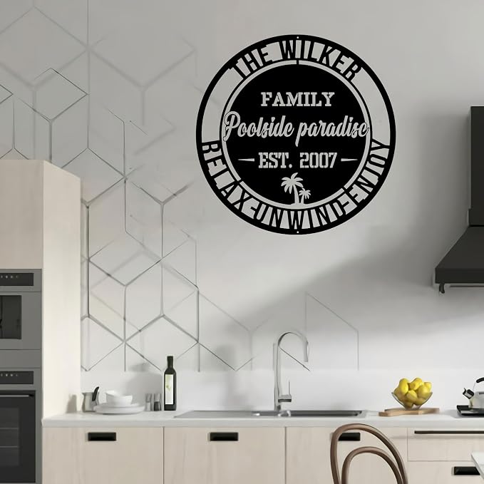 Personalized Poolside Metal Sign - Image 5