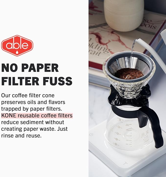Able KONE MINI for Hario V60 02: Reusable Stainless Steel Coffee Filter - Image 3