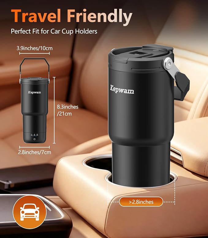 Kepwam Heated Coffee Mug Rechargeable T3, 20oz Self-Heating Travel Mug - Image 7