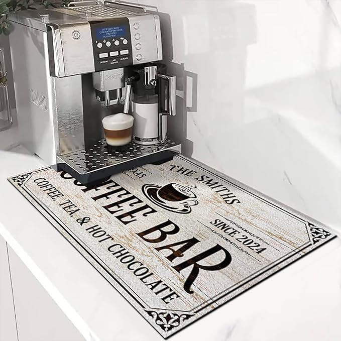 THUYPT Personalized Coffee Mat, Coffee Station Mat Quick Dry, Coffee Spill Mat - Image 6