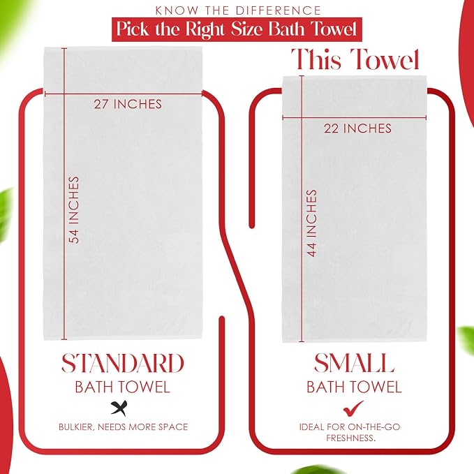 RIVERSIDE 100% Ring-Spun Cotton Bath Towels Set of 4 22 x 44 - Image 3