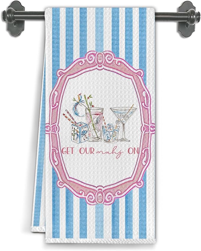 Mahjong Cocktail Kitchen Towels, Gifts by Unknown