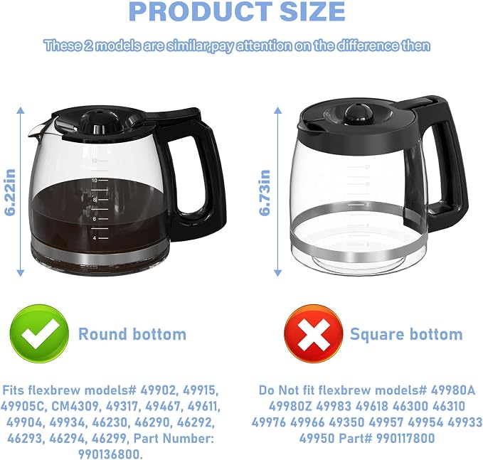 12 Cup Coffee Maker Carafe Replacement Pot Compatible - Image 2