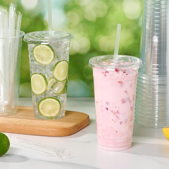 Turbo Bee 100 Sets 32 OZ Clear Plastic Cups - Image 4