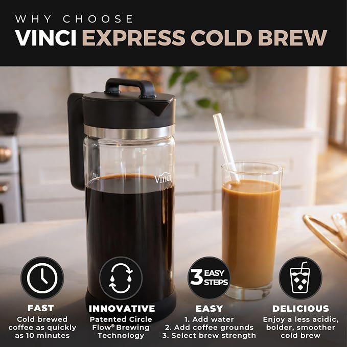 VINCI Express Cold Brew, Electric Cold Brew Coffee Maker in 10 Minutes - Image 4