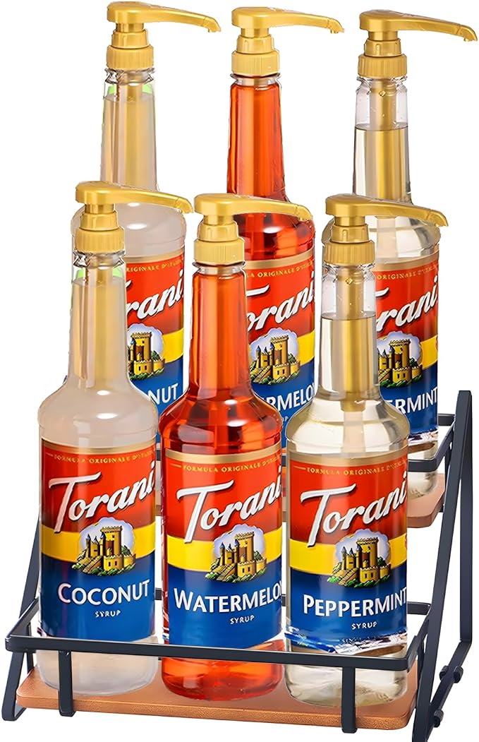 Coffee Syrup Rack Organizer, 6 Bottles Syrup Holder Stand - Image 7