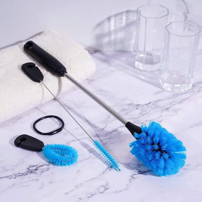 MOSOLAN 3-in-1 Stainless Steel Bottle Brush and Straw Cleaning Set, Long Handle - Image 5