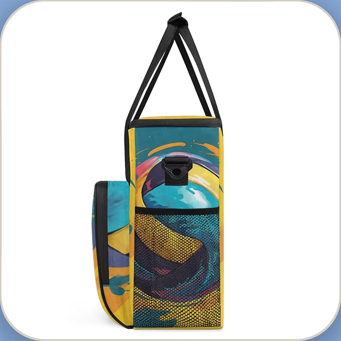 Volleyball Coffee Maker Carring Bag, Large Insulated Storage Organizer Case - Image 4