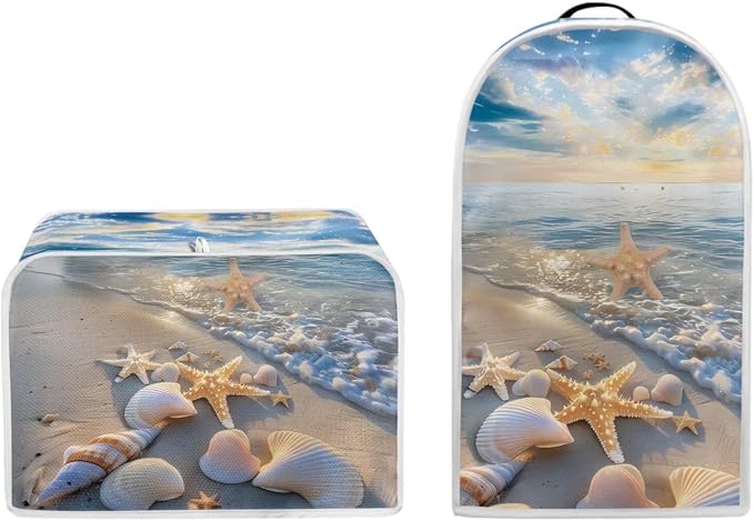 doginthehole Blender Cover and Toaster Cover 4 Slice Aesthetic Seaside Starfish - Image 5