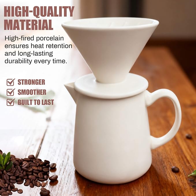 Ceramic Pour Over Coffee Maker Dripper - Image 5
