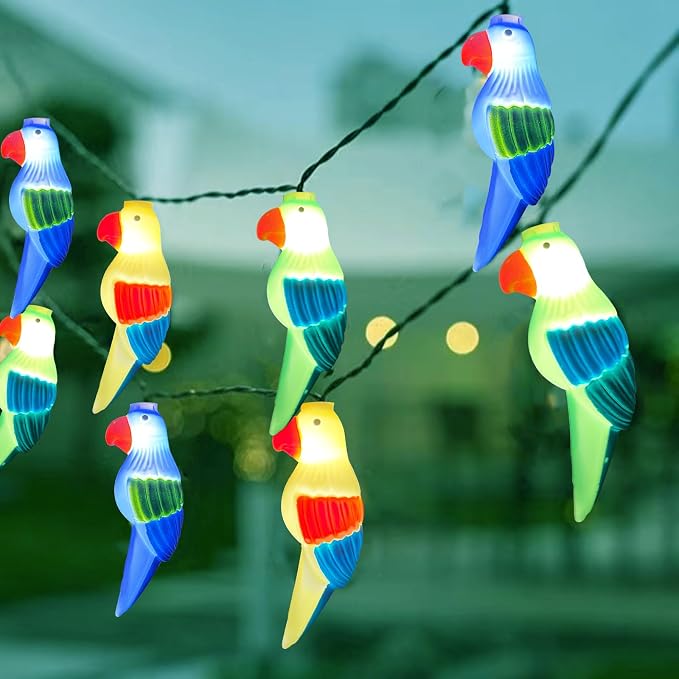 8.5FT Parrot String Lights, Plug in Parrot Fairy LED Lights by Cbebew