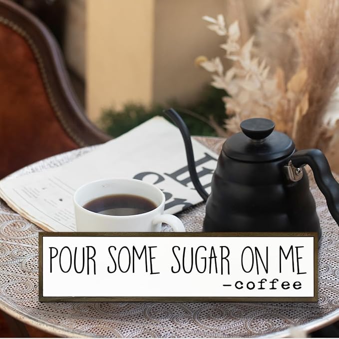 Coffee Wood Sign, Humorous Coffees Decoration - Image 5