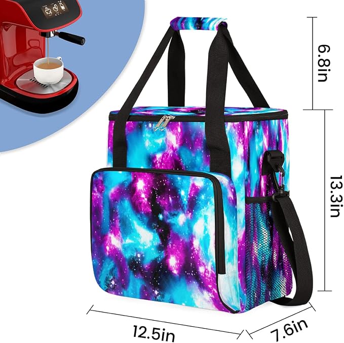 Funny Galaxy Coffee Maker Carring Bag Glitter Space Travel Storage Tote Bag - Image 2