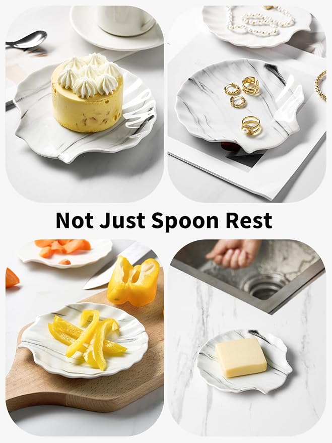 ABRUTY Spoon Rest for Stove Top, Ceramic Spoon Holder for Counter, Modern - Image 4