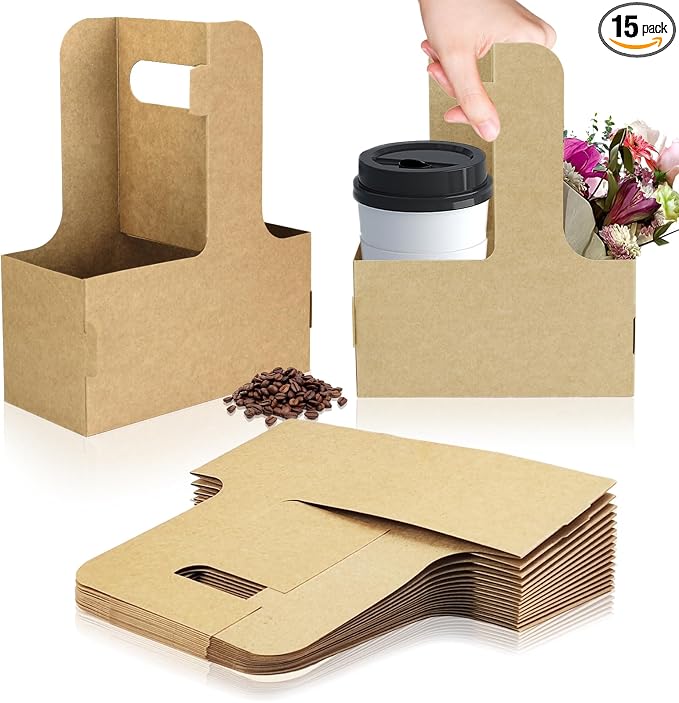 2 Cup Disposable Drink Carrier for Delivery by Xlong