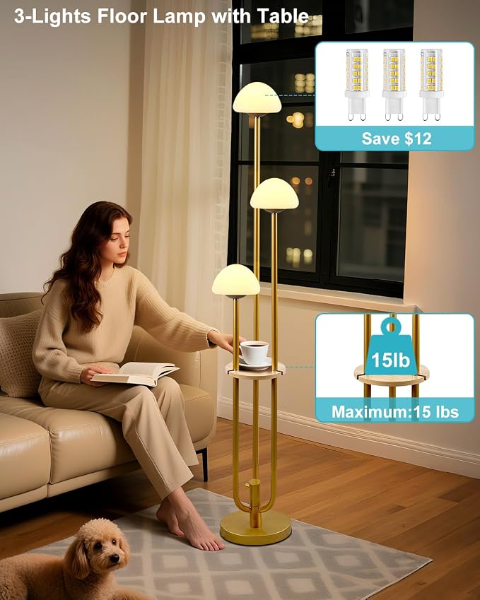 Lightdot Gold Dimmable Floor Lamp - Image 4