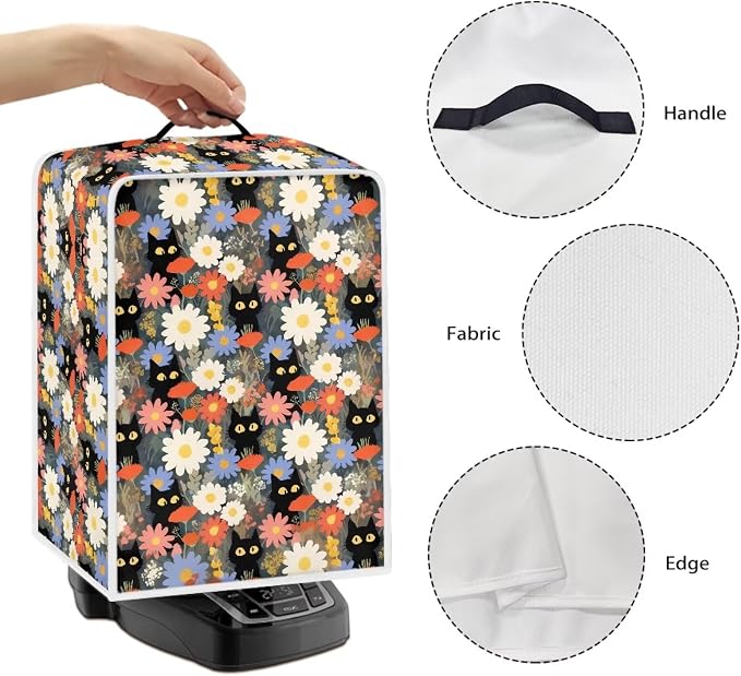 Cat Daisy Dust Cover for Coffee Maker Expresso Coffee Machine Washable Brewing - Image 5