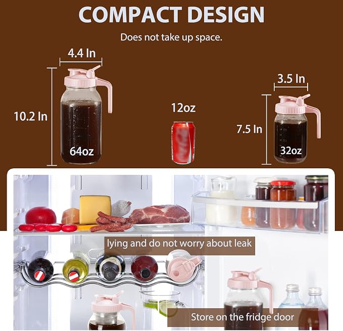 Glyntrof Cold Brew Coffee Maker Pitcher, Ice Drinks - Image 3