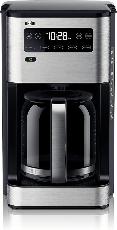 Braun PureFlavor 14‑Cup Programmable Coffee Maker – Fast Brew Speed, Touch by Unknown