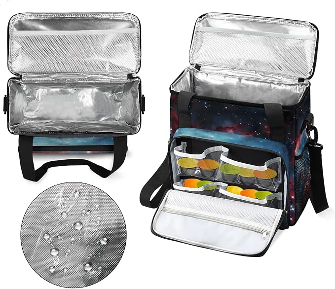 Galaxy Star Outer Space Coffee Maker Carring Bag, Large Insulated Storage - Image 3