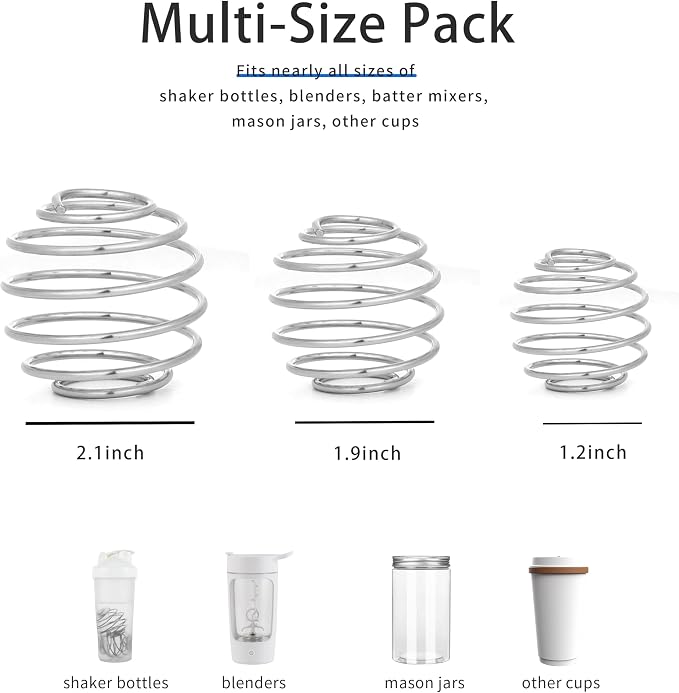 6 Pcs Multi-Size Stainless Steel Shaker Ball - Image 2