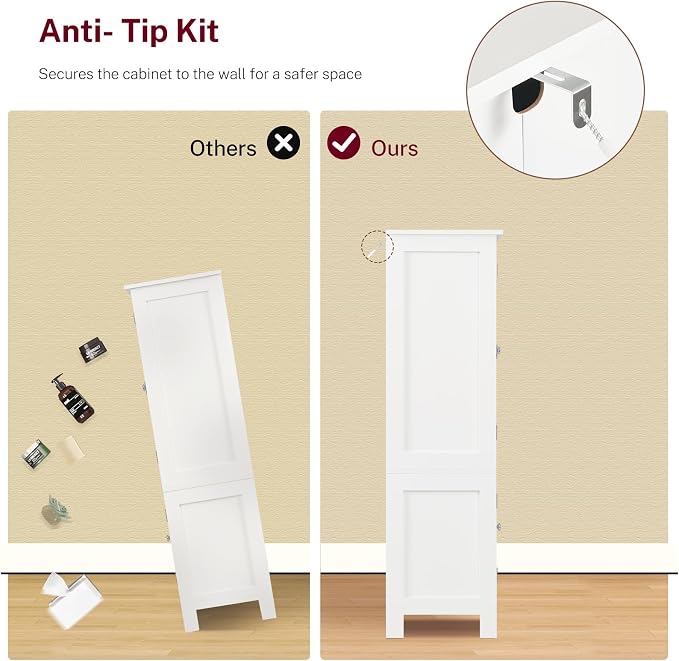 TEENFON 43'H Pantry Cabinet - Image 9