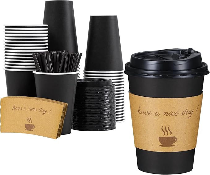 Lamosi 12 oz Disposable Coffee Cups by BuyNow
