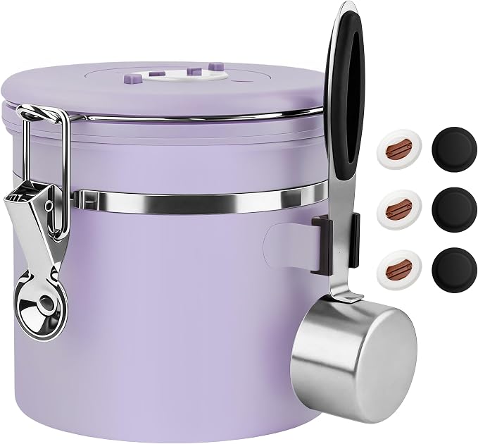 ShanSon Coffee Canister Airtight, Stainless Steel Bean Storage Container by ShanSon