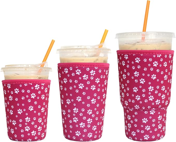 3 Pack Reusable Iced Coffee Sleeves by Xumbtvs