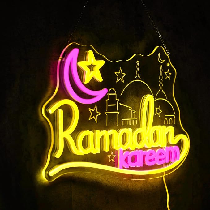 Ramadan Kareem Neon Sign for Wall Decor Dimmable Islamic Mubarak Led Neon - Image 2