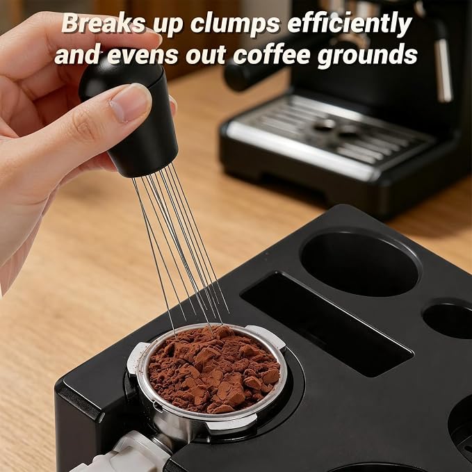 51mm Espresso Accessories Kit, Espresso Knock Box and Tamping Station, Coffee - Image 4