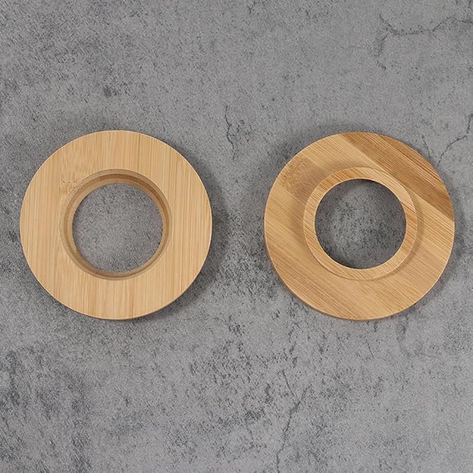 2 Pieces Funnel Cup Holder Bamboo Coffee Dripper Stand Holder Coffee Filter - Image 3