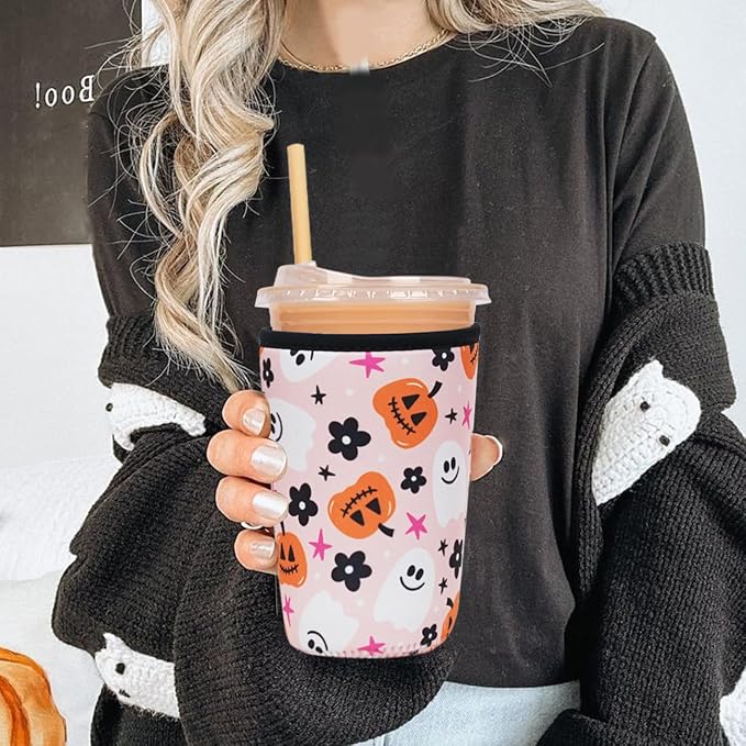 Reusable Insulated Neoprene Iced Coffee Cup Sleeve, Durable Drink Sleeve - Image 2